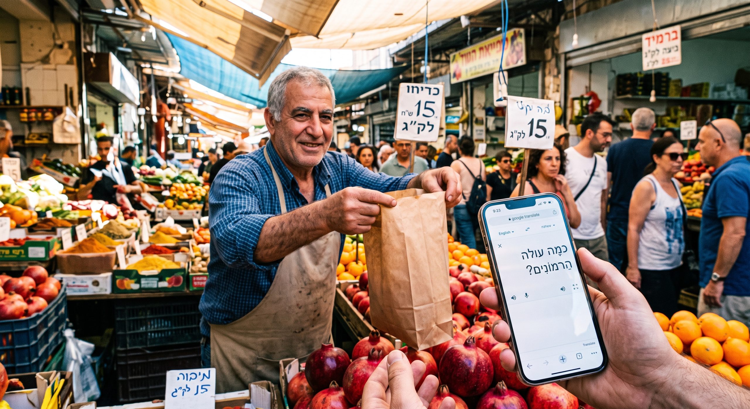 Hebraico na vida real: Mercado em Israel